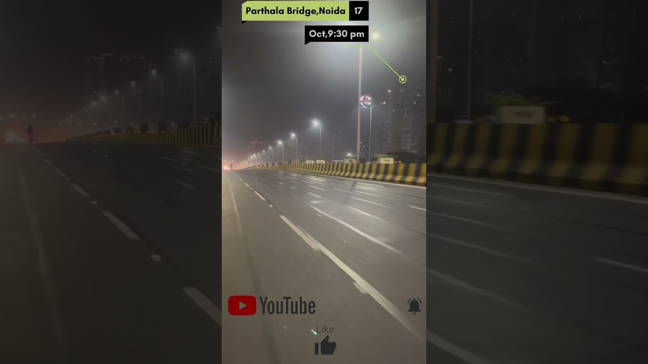 Parthala Bridge | Night View | Greater Noida West | @toroidrider #shorts #viral #trending #noida #yt