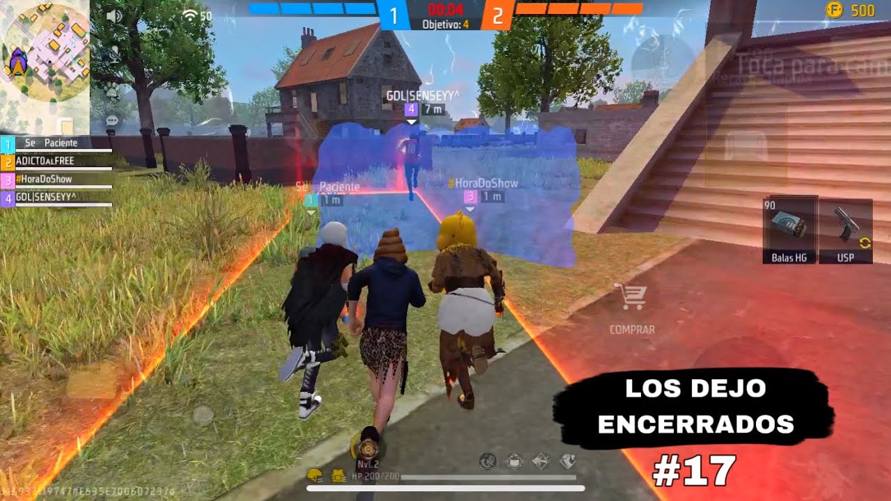 Encerrando a jugadores con PAREDES en FREE FIRE #17 (Con Se Paciente,Hora Do show y Lata)