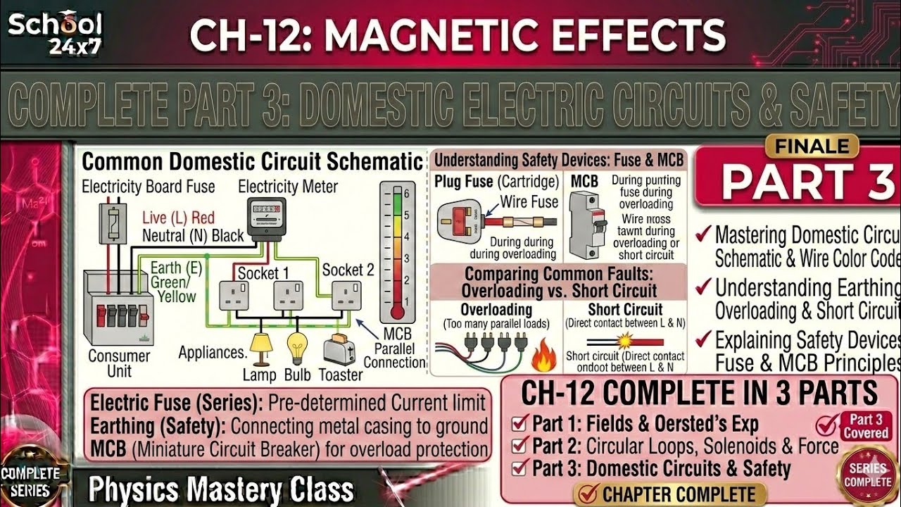 Magnetic Effects of Electric Current |Magnetic Force & Fleming’s Left Hand Rule #magneticforce #cbse