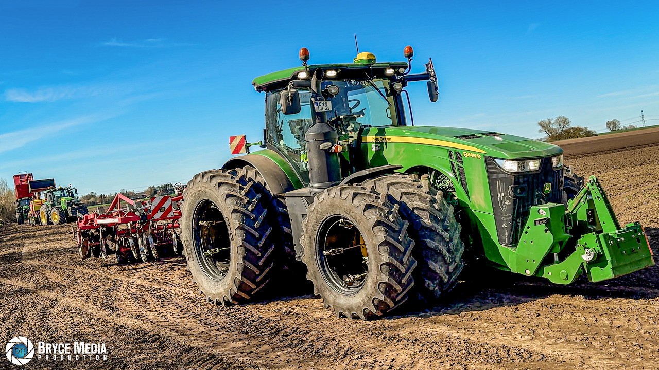 Bastis Krafthirsch! John Deere 8345R & 6R bei der Kartoffel-Aussaat in Ost-MV 🚜🥔 Hirsch in AKTION
