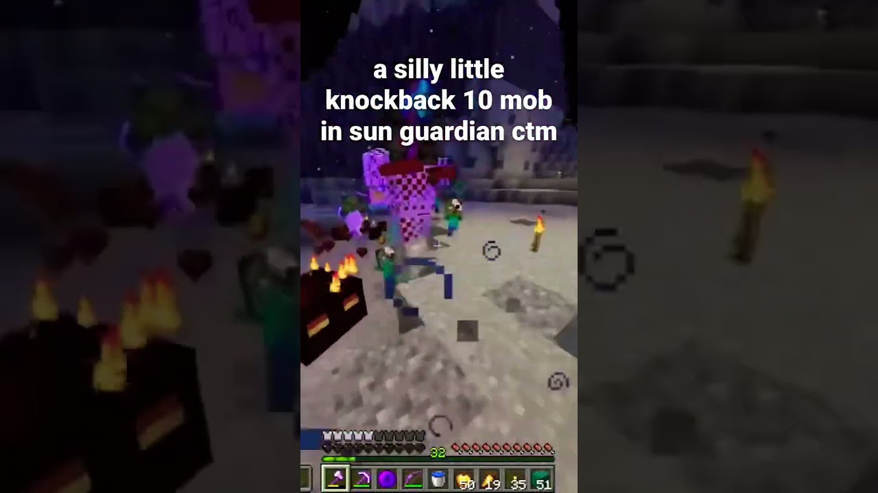 a silly little knockback 10 mob in sun guardian ctm #minecraftctm #shortsminecraft #ctm