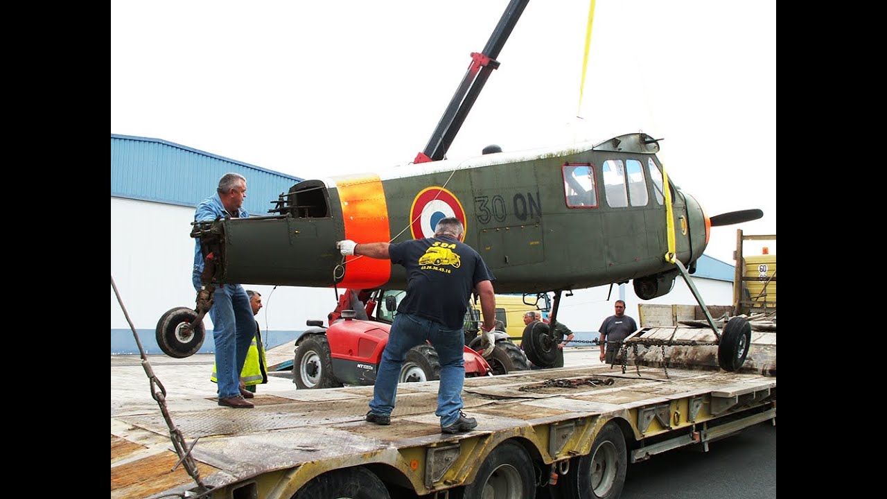 Implantation du Broussard au musée de l'Aéronautique locale de Bétheny (Diaporama 2012)
