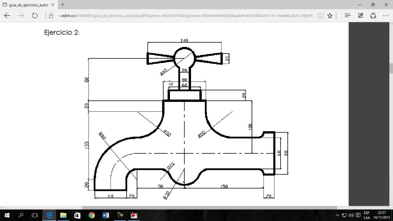 GUIA DE EJERCIOS AUTOCAD-EJERCICO 2 (LLAVE)