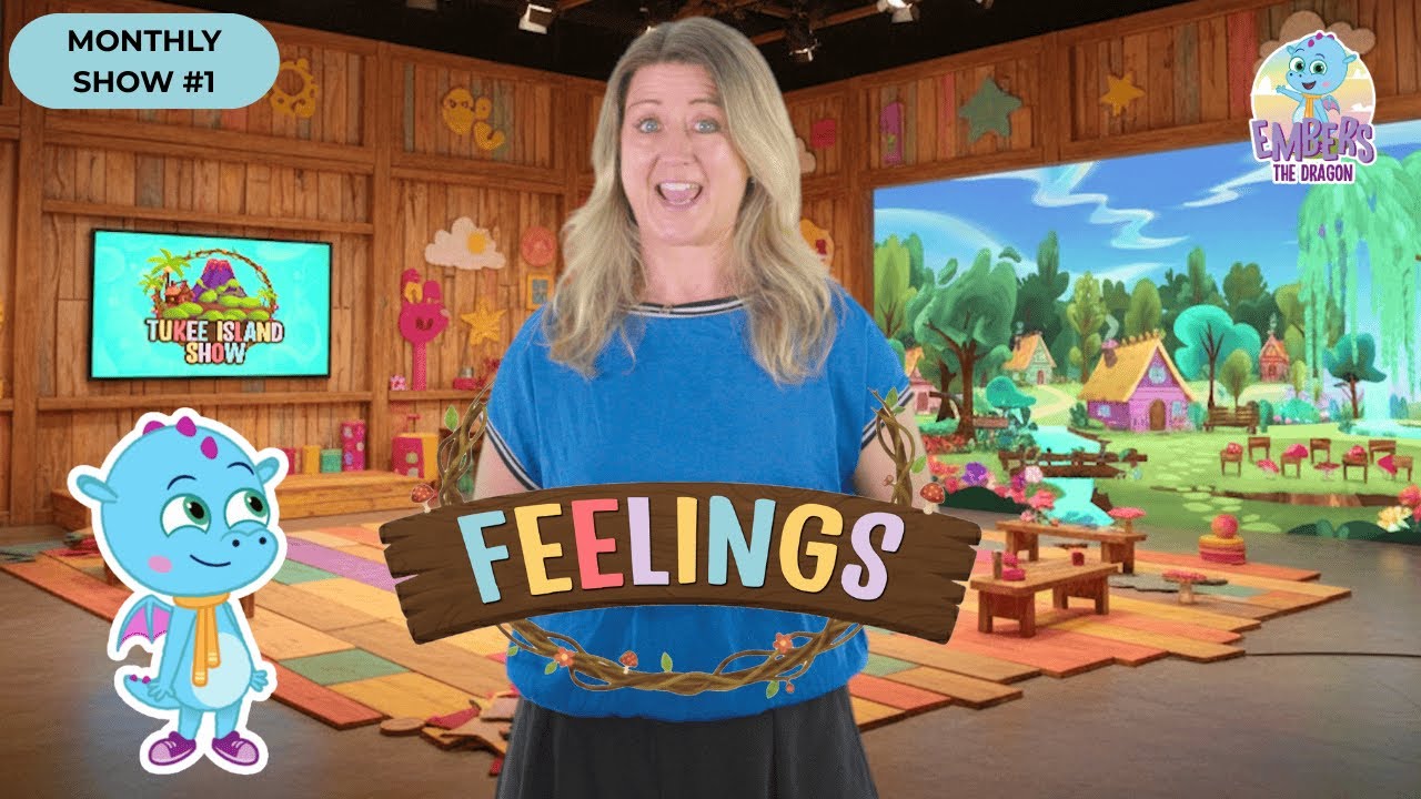 The Tukee Island Show! #1 Fun with Feelings (Songs, Stories & Games) | Embers the Dragon