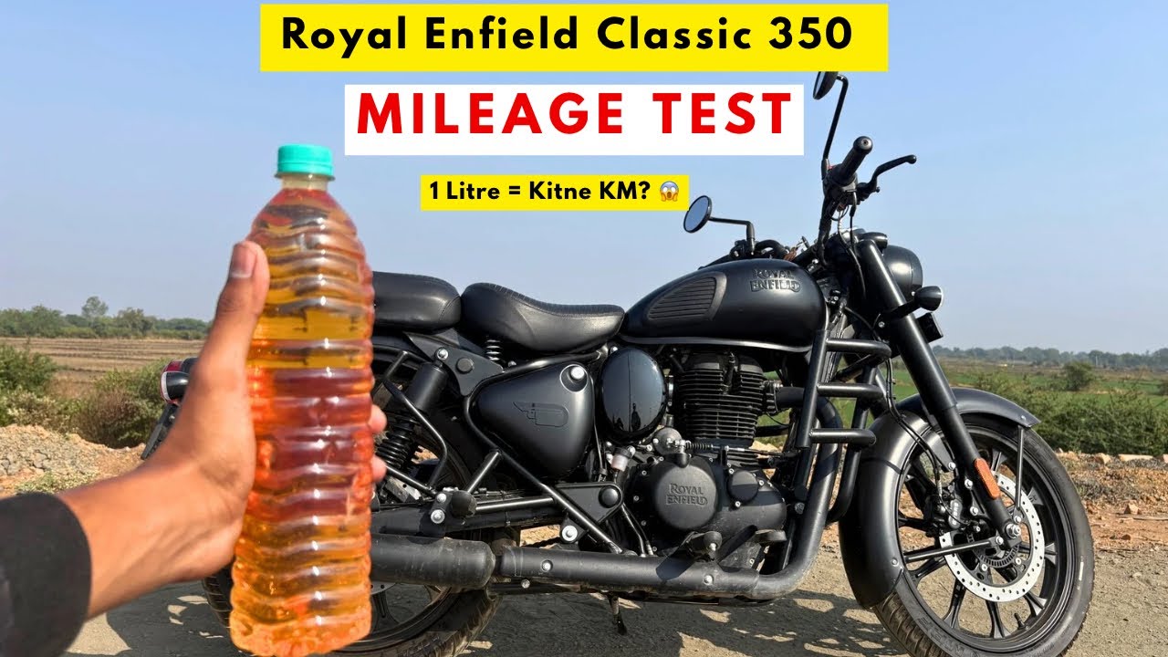 Classic 350 Stealth Black Mileage Test | Royal Enfield Classic 350 1 Liter Mileage Test 