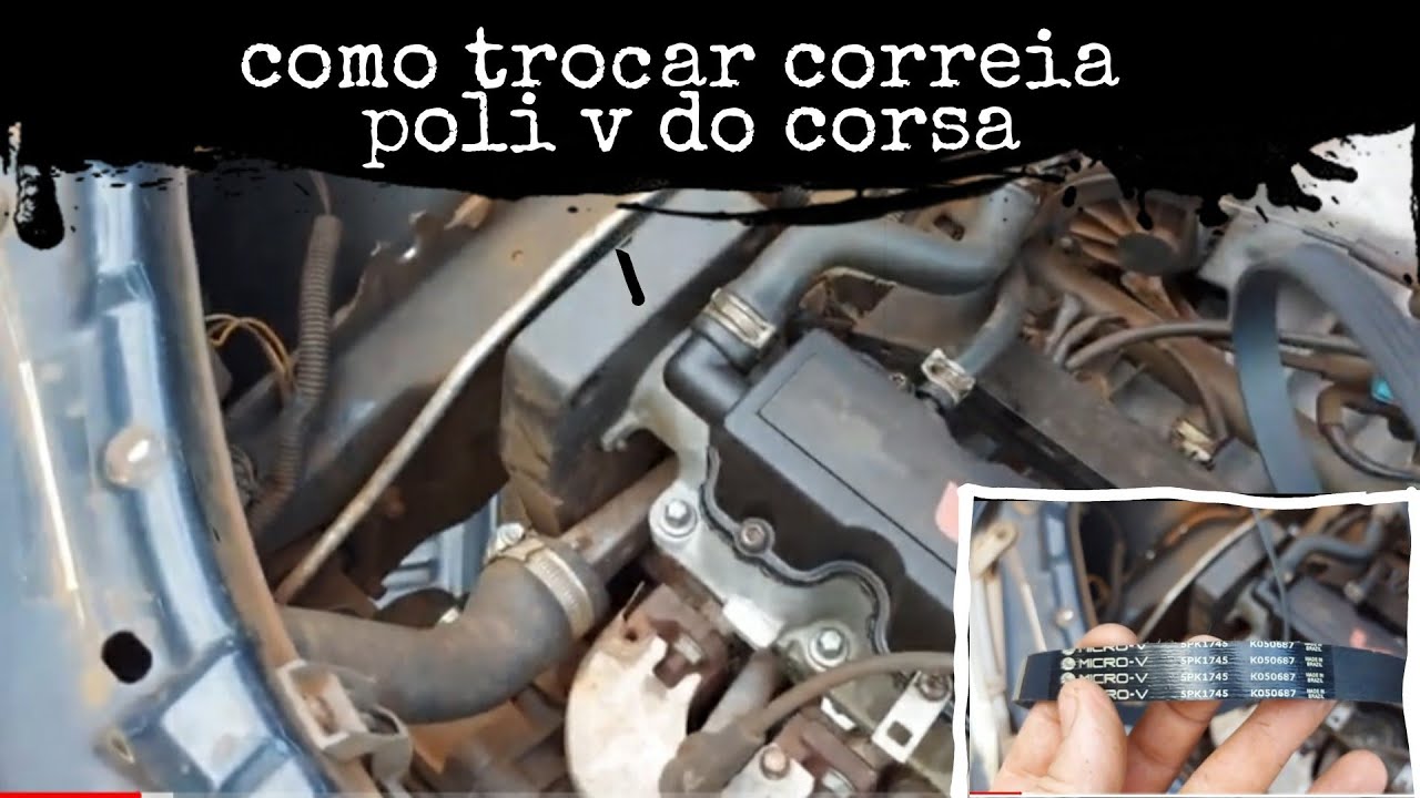 COMO trocar correia poli v do corsa  celta   fácil.!