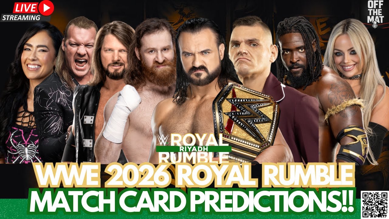 WWE 2026 Royal Rumble Match Card Predictions!!