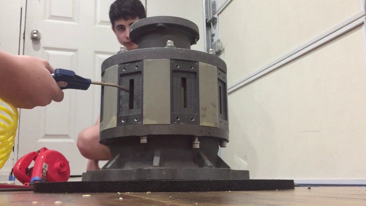 Model 120 half speed run with a drill