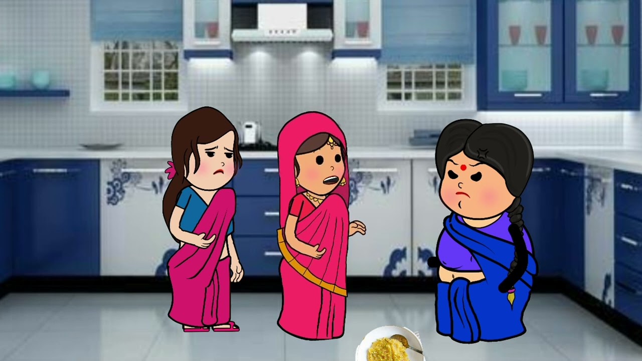दोनों देवरानी जेठानी बनी एक साथ माँ # megha toons #animation story #animatedfilm #meghashines  😔 