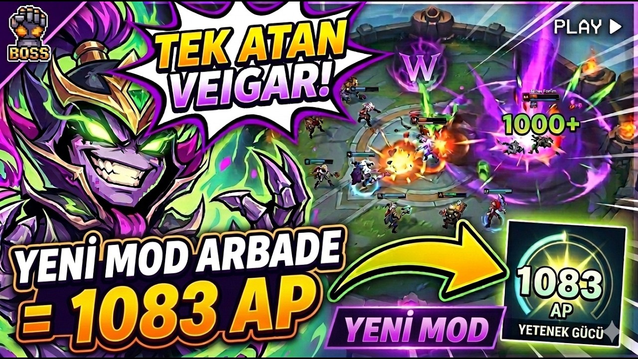 YENİ MOD ARBADE'DE 1083 AP VEIGAR! RAKİPLERE TEK ATTIK! 😱 (ARBADE)