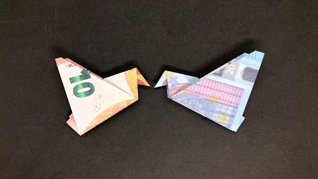Geldscheine falten für Geldgeschenke 🕊️ Taube 🕊️ einfach Geld falten zum Geburtstag & Hochzeit