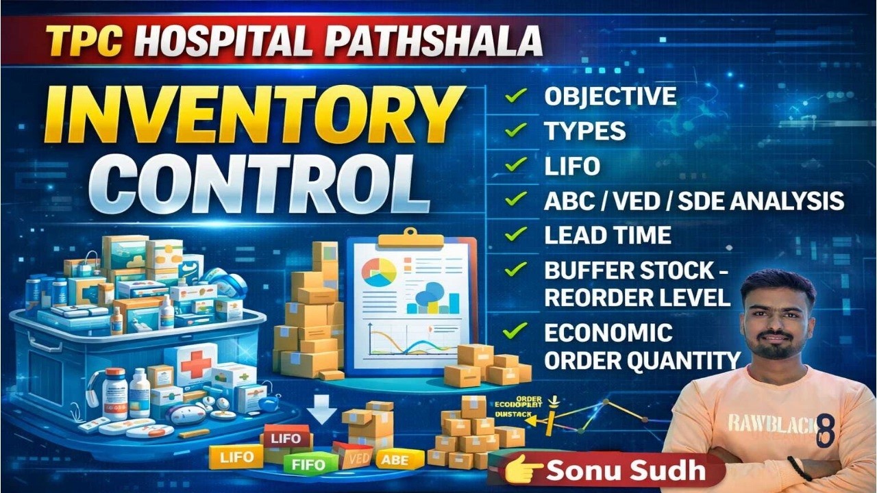 Inventory Control Management in Hospital|ABC, VED, SED, LIFO, EOQ, Explained |TPC Hospital Pathshala