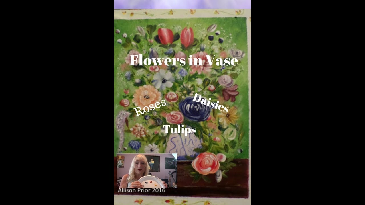 How to paint Flowers in a VASE Acrylic Painting for Beginners and New Artists FULL Lesson