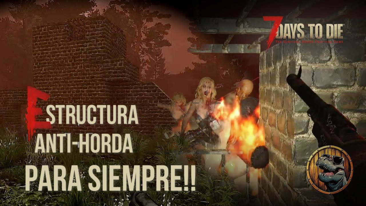 Estructura anti horda para siempre en 7 days to die #7daystodie #estructura #zombiesurvival #zombie