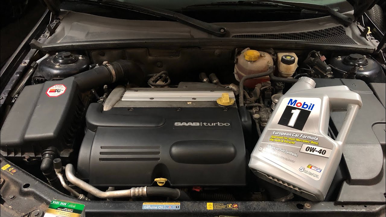 Замена масла в Saab 9-3 2.0T 2003+!