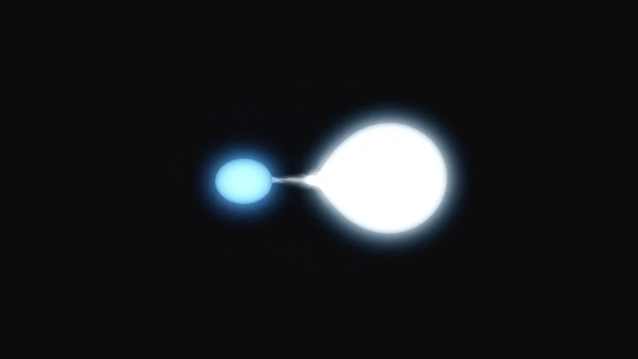 Artist’s Impression of the Evolution of a Hot High-Mass Binary Star