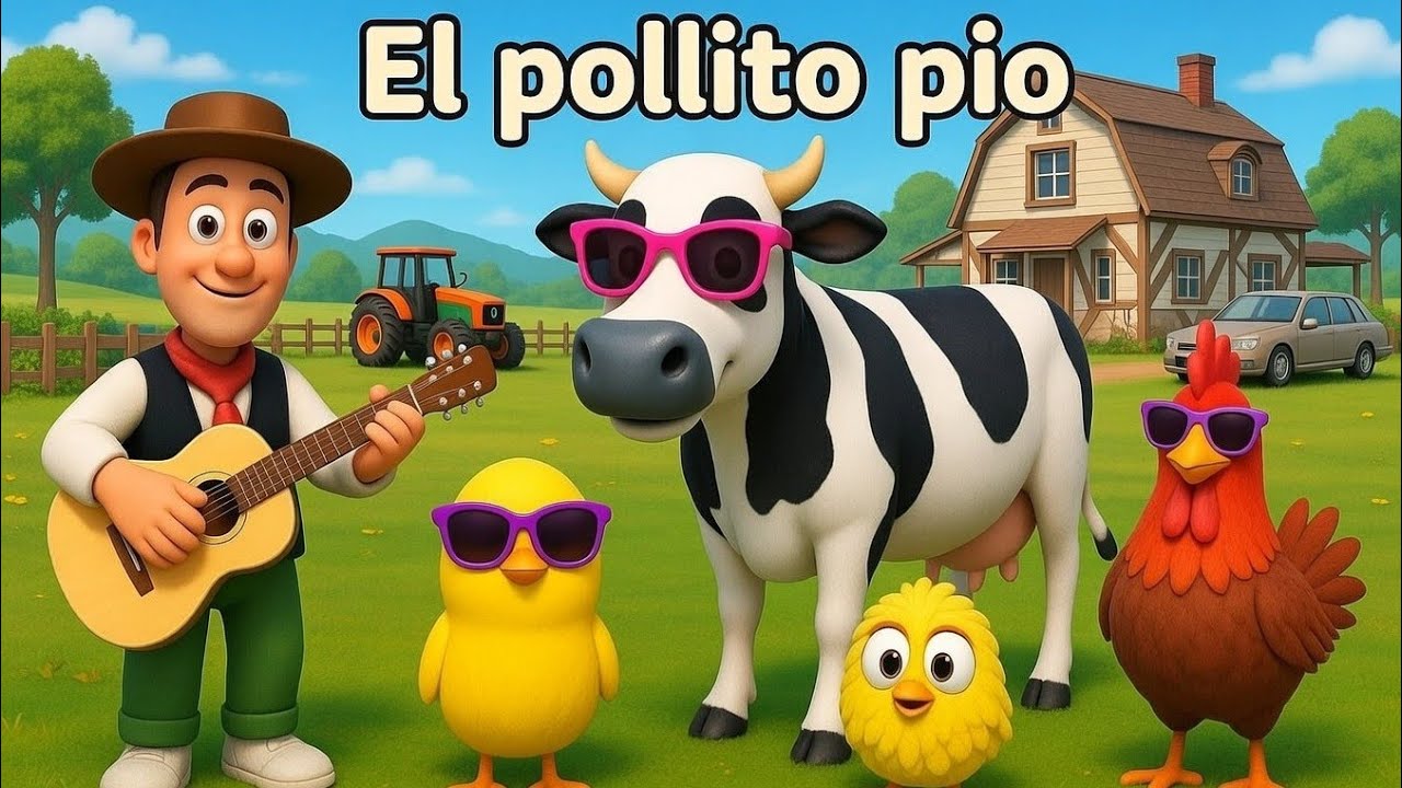 El Pollito pío 3d - el Toro y el Tractor de la Granja Part-038 El Pollito y el Tractor de la Granja