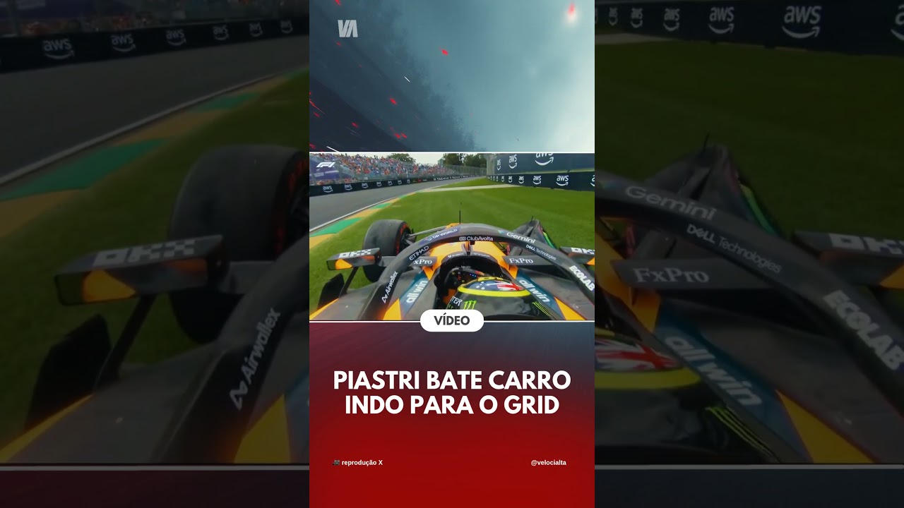 PIASTRI BATE O CARRO INDO PARA O GRID!