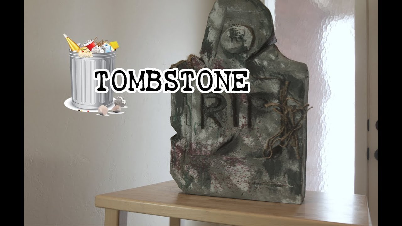 JUNKYARD HAUNTS - Carboard Tombstone  - DIY