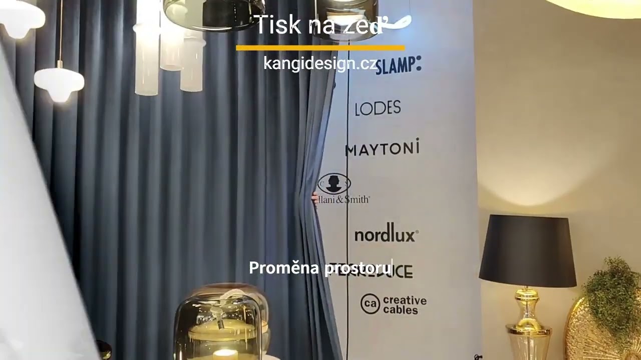 Proměna prostoru tiskem na zeď