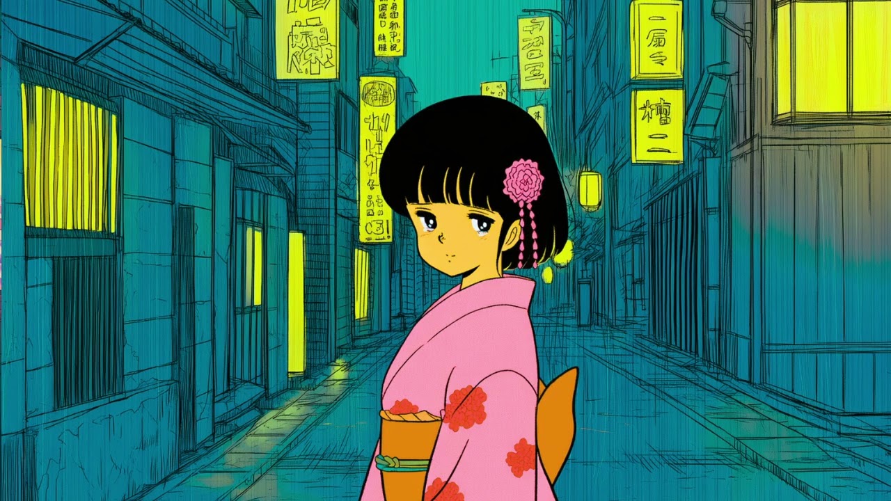 Rainy Tokyo Memories – Showa Retro Anime Lofi | Nostalgic Night Chill