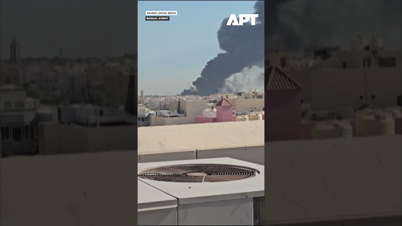 Smoke Rises Over Kuwait Oil Facility After Iran Launches Repeated Missile and Drone Attacks | APT