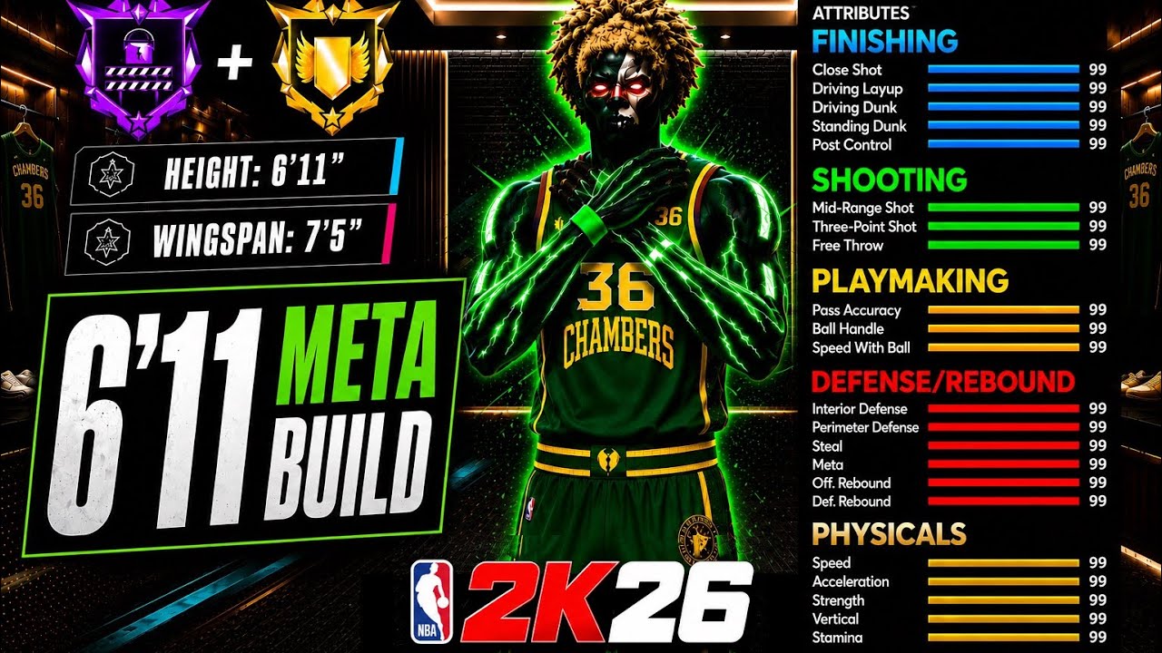 *NEW* SEASON 7 META 6&rsquo;11 CENTER BUILD is TAKING OVER PRO-AM & REC on NBA 2K26!