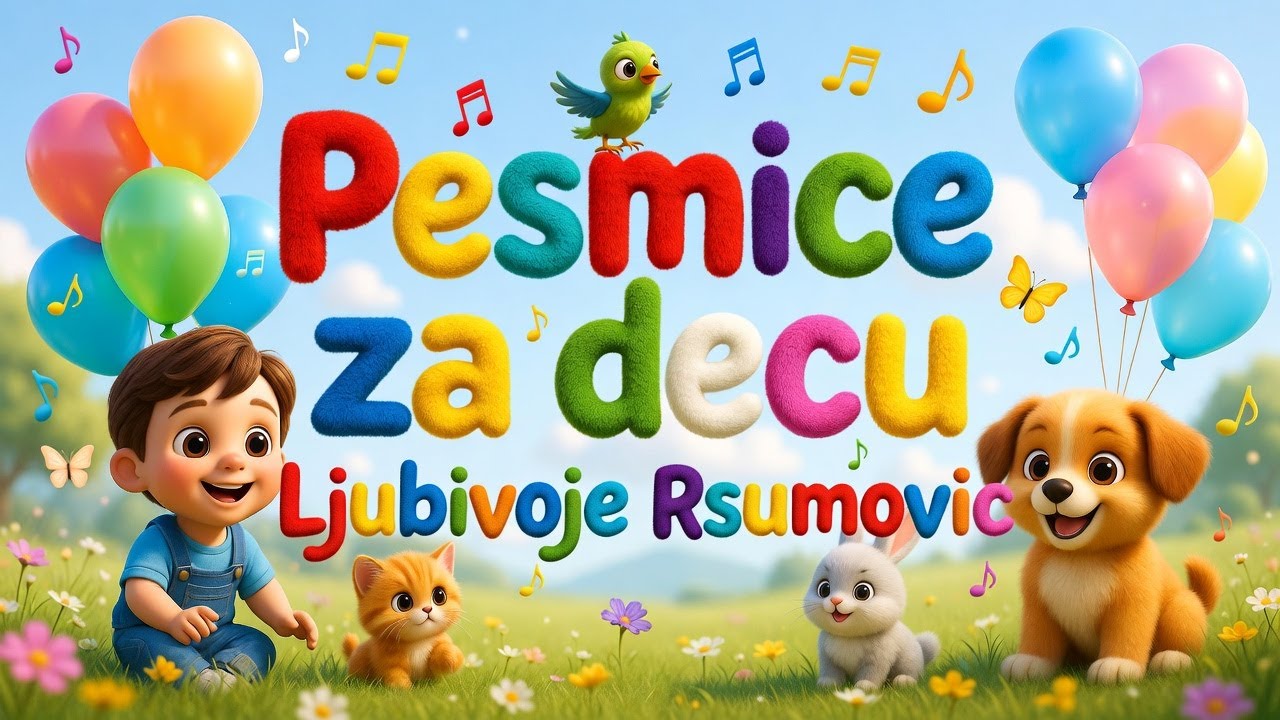 Ljubivoje R&scaron;umović | Veseli MIX dečijih pesmica  Pesme za decu | Crtani stil