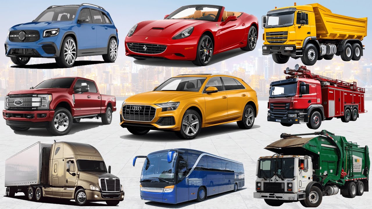 Road vehicles Names | City Vehicles Name | Land Transport Names | Means of Transport