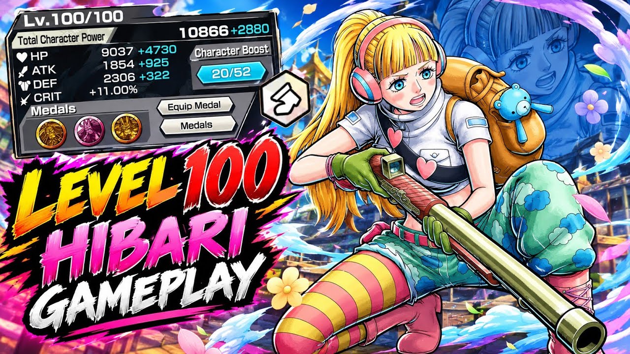 LEVEL 100 HIBARI GAMEPLAY | ONE PIECE BOUNTY RUSH | OPBR