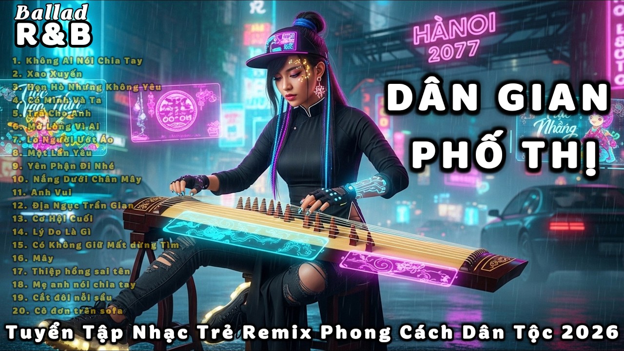 NHẠC CHILL PHỐ THỊ 🏮  1 Giờ R&B Dân Gian Ma Mị & Thư Giãn Lofi Ver    Dân Gian Phố Thị Album