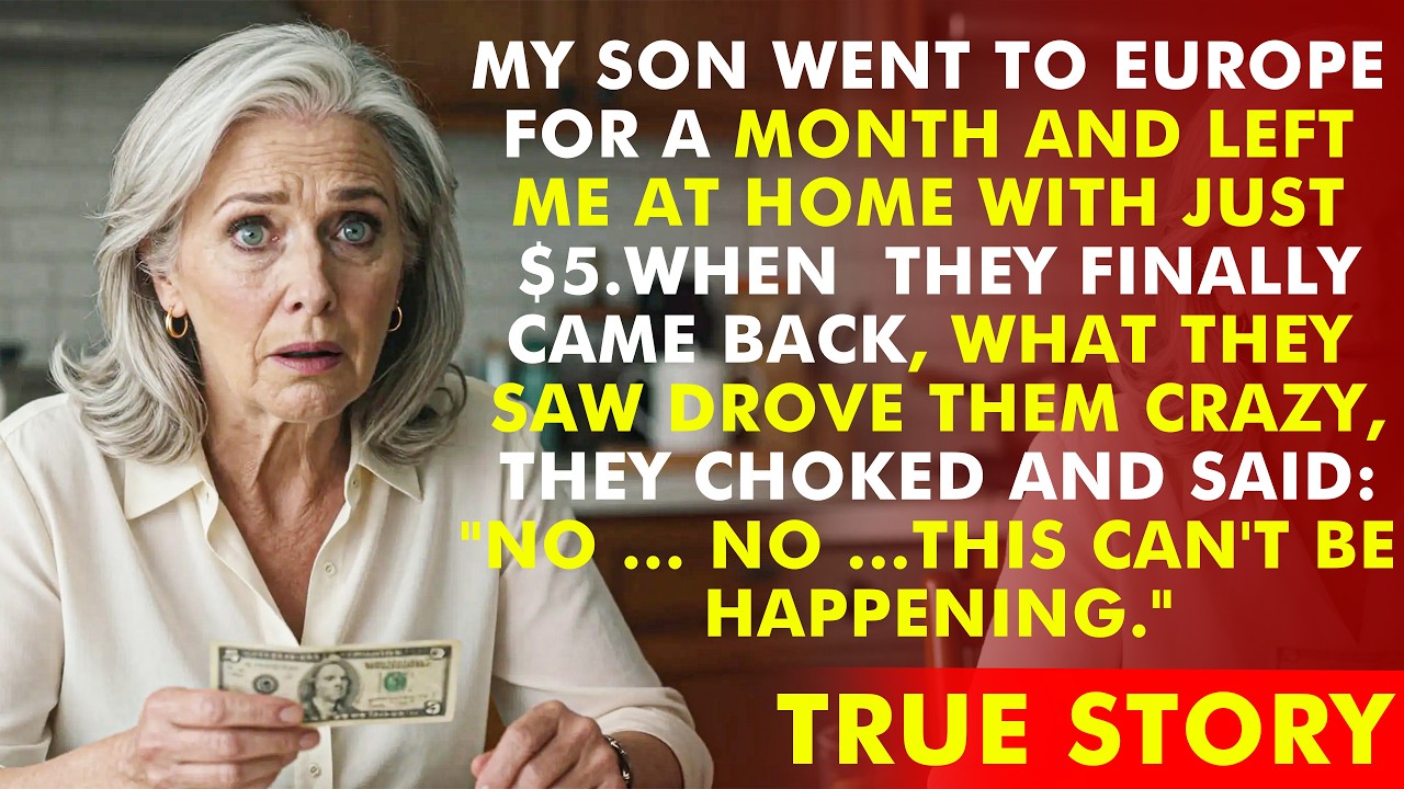 My Son Traveled To Europe For 6 Weeks And Left Me With Just $5  When They Came Back, I…
