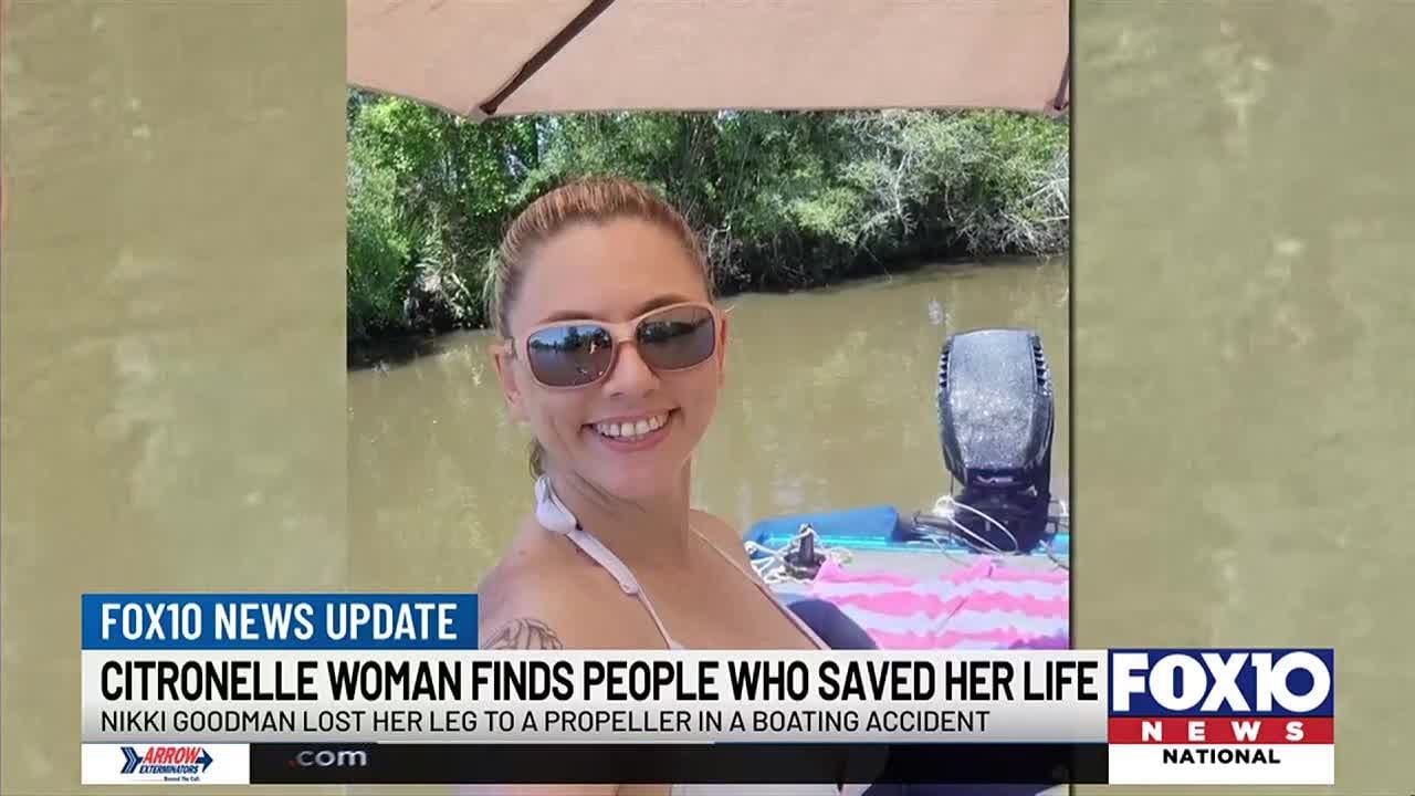 Woman who lost leg in boating accident finds the people who helped her