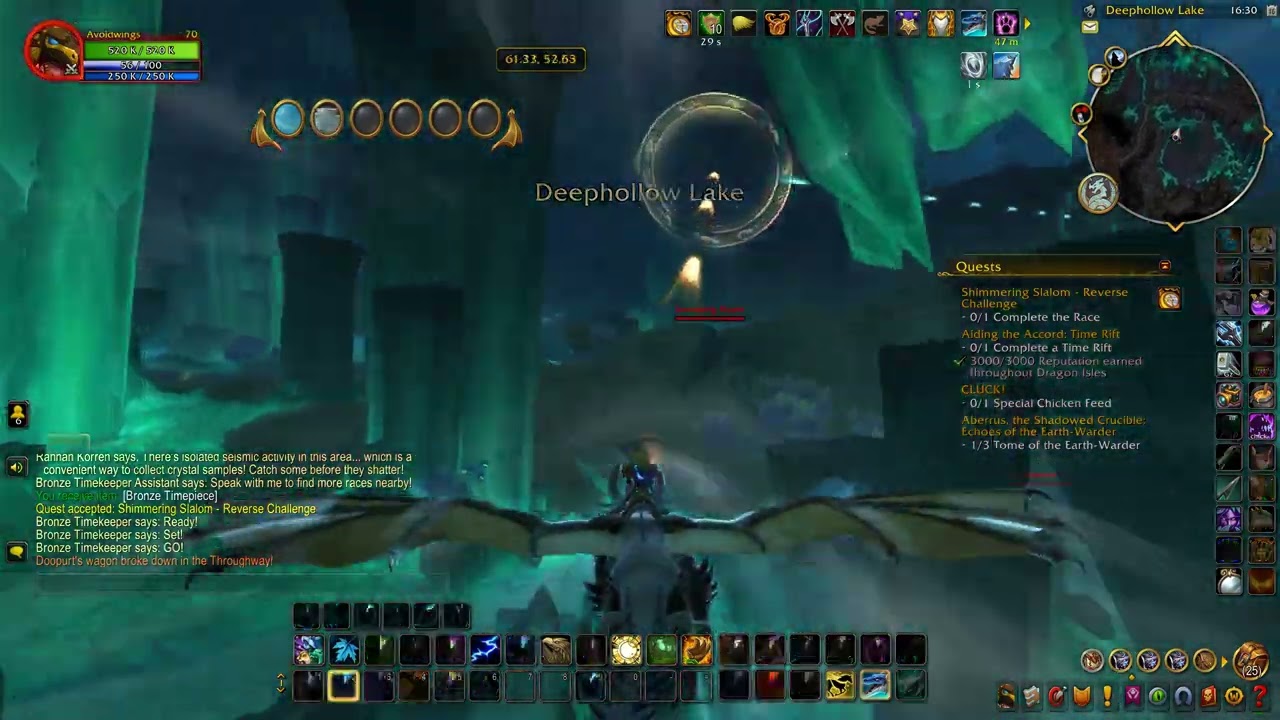 Wow Zaralek Cavern Race Course Shimmering Slalom Reverse Challenge Gold