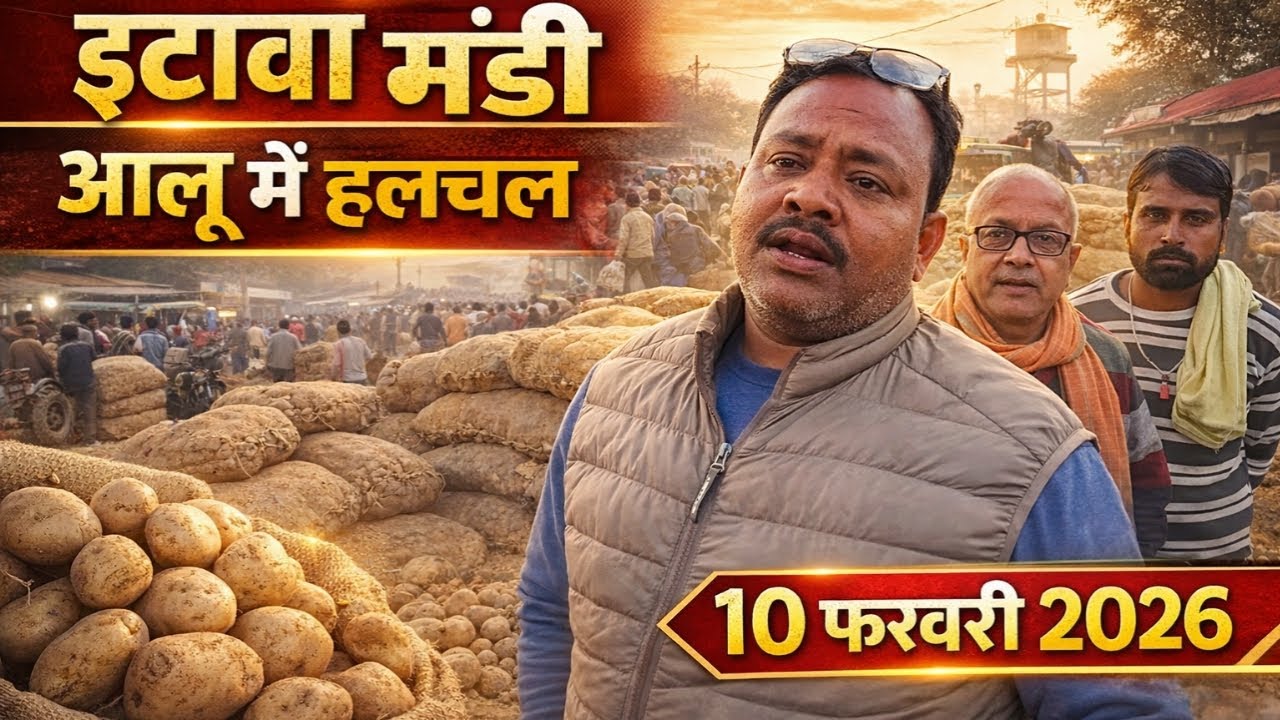 इटावा मंडी में आलू के भाव में हलचल 🔥 | आज का ताज़ा मंडी भाव | 10 फरवरी 2026