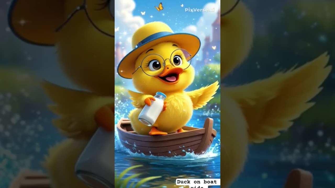 Fluffy Duck&rsquo;s Splashy Milk Adventure!#viral #shorts #ytshorts #duck #boatrides #cute #duckvideo #yt