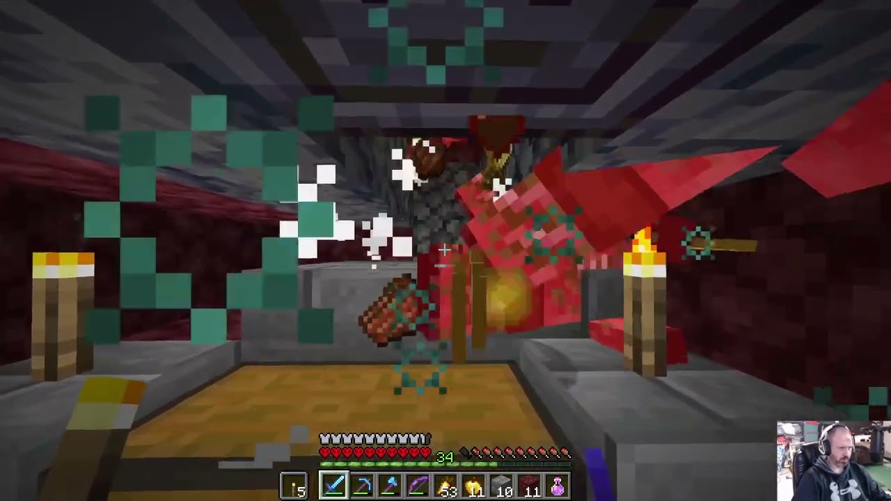 Hardcore S1EP10  |  Preparing for Dragon Fight Finding Stronghold. Long form twitch stream