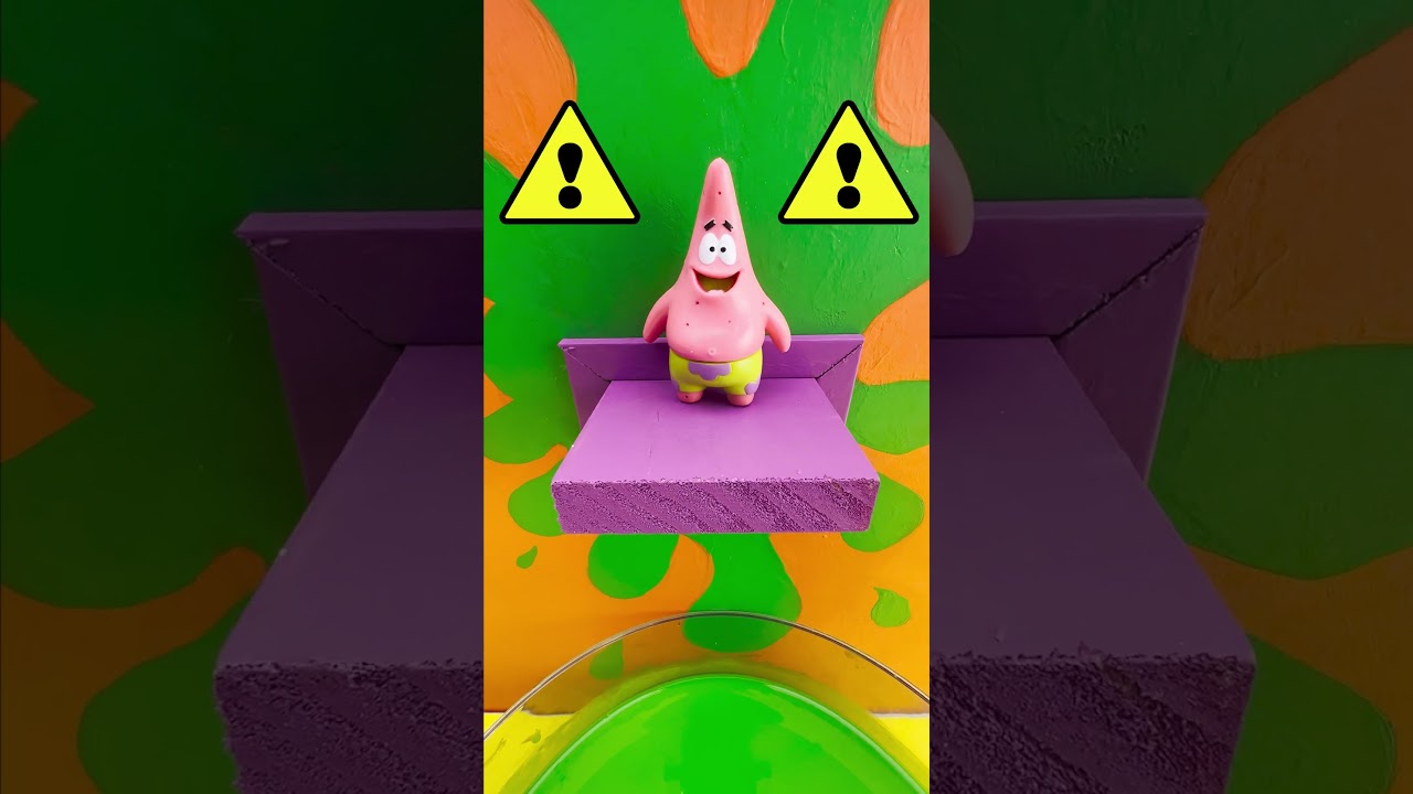 Dunk Patrick in a pool of slime by completing the puzzle!
