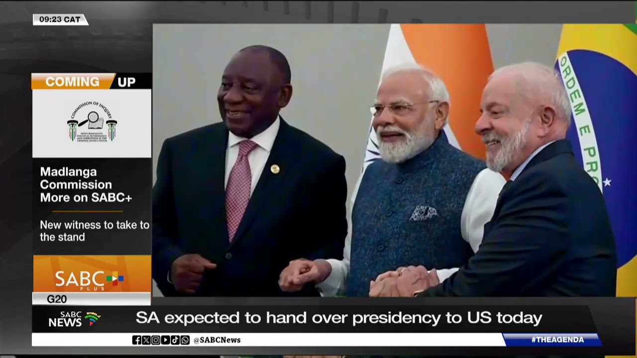 Handover of G20 presidency from SA to the US likely to take place this Tuesday