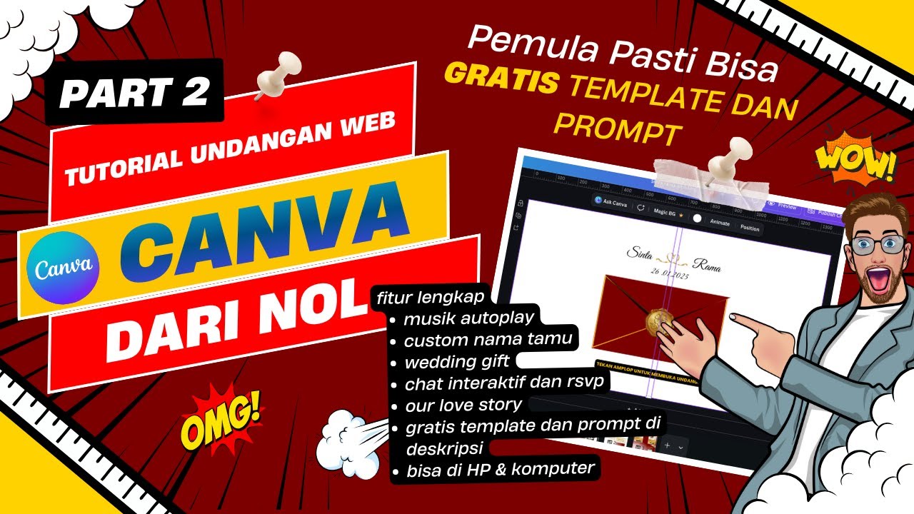 Part 2 Cara Membuat Undangan Digital Website di Canva | Pemula dari Nol