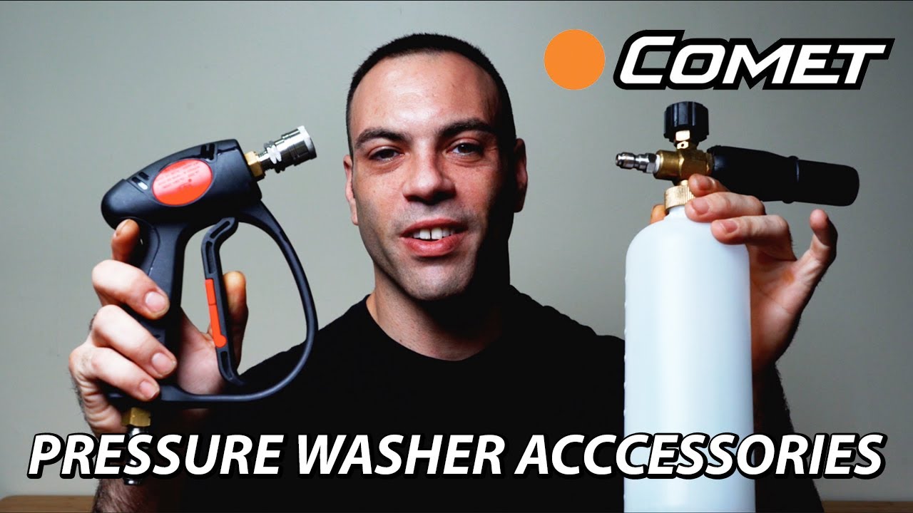Comet Pressure Washer Accessory Options (Standard vs Pro Detailer Kit)