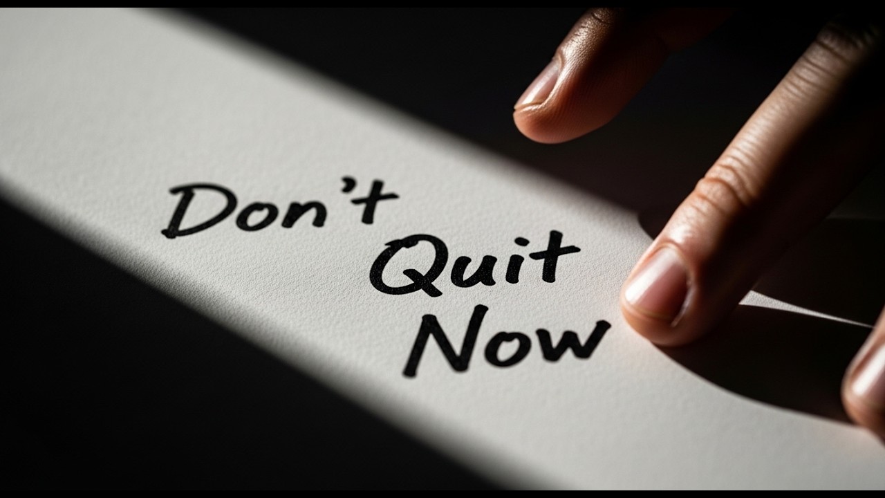 Before You Quit… Watch This | Don’t Abort Your Dream — You’re Closer Than You Think