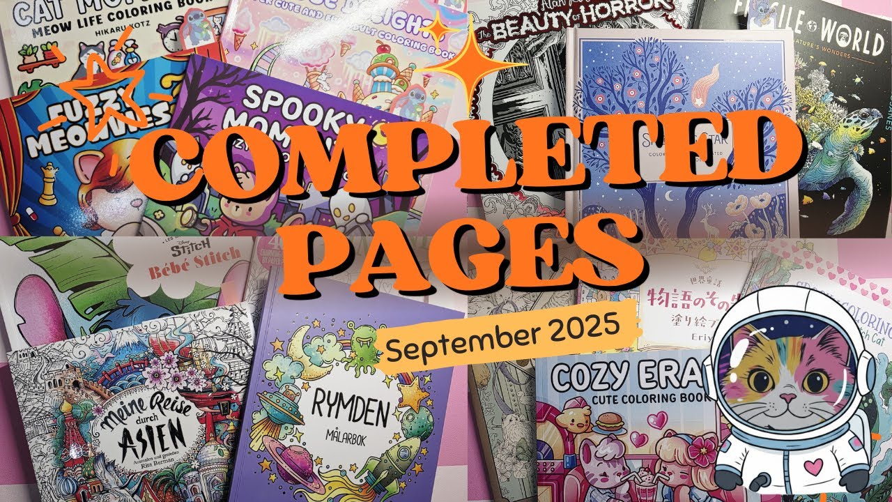 Завершенные раскраски за сентябрь 2025 г. #космостембер 💗💜💗