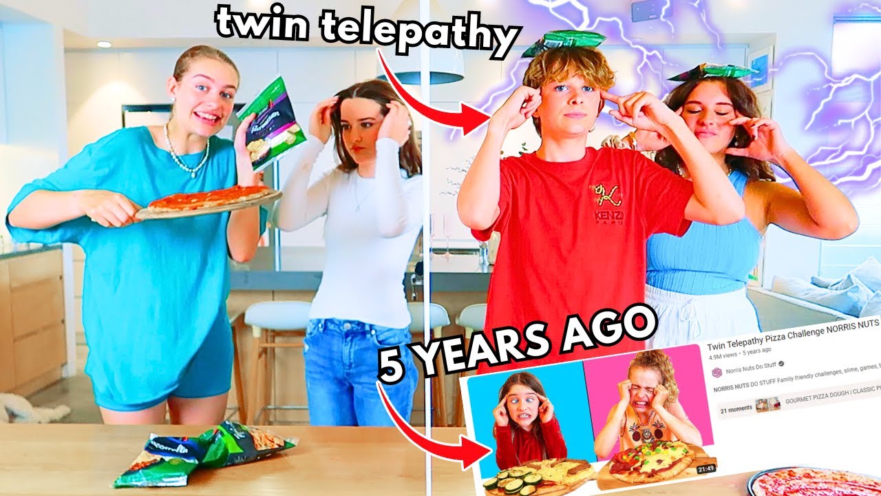 TWIN TELEPATHY PIZZA (5 years later O.G Challenge) By The Norris Nuts
