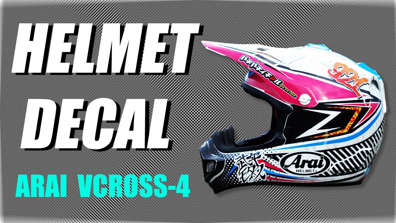 ヘルメットデカール（ARAI-VCROSS4)カーラッピング素材
