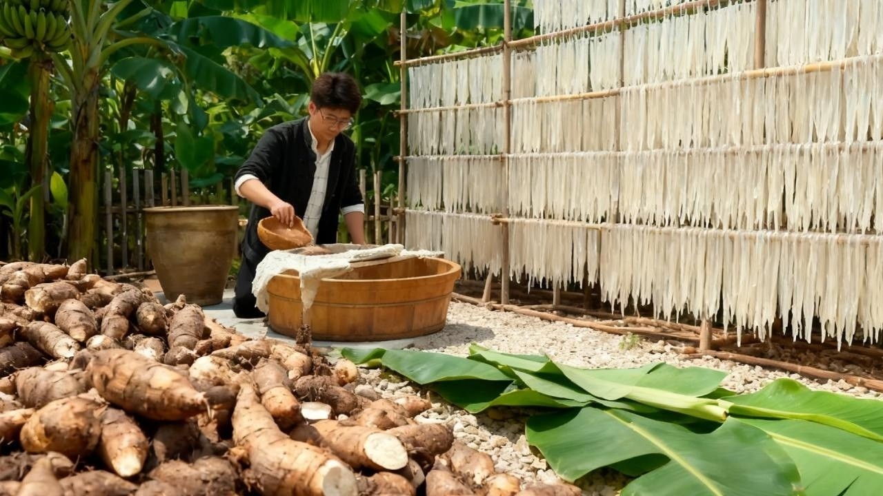 From Garden to Glass Noodles: The Traditional Art of Making Superior Banana Yam Starch
