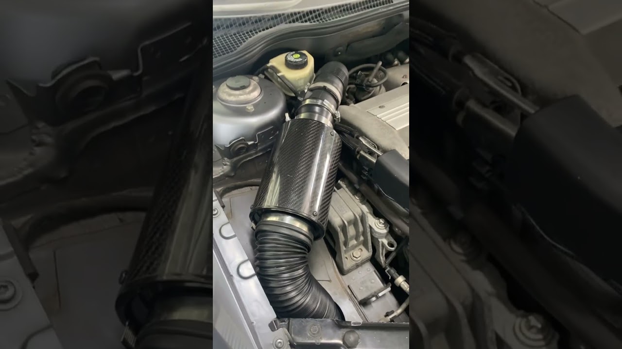 my new carbon fibre, cold air intake Best $55 I&rsquo;ve ever spent ￼#coldairintake #saab #saab93