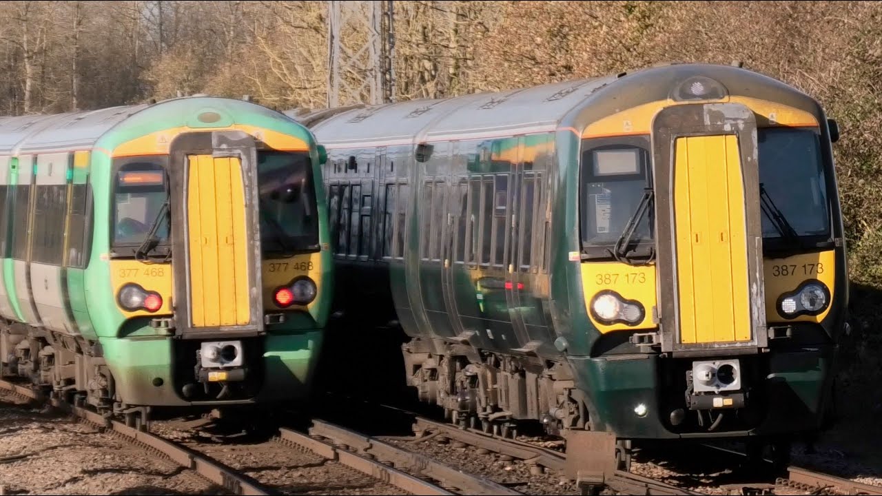 Южный маршрут 387173, GWR Green, обслуживается на маршруте Саутгемптон &mdash; Брайтон, пятница, 21 ноя...