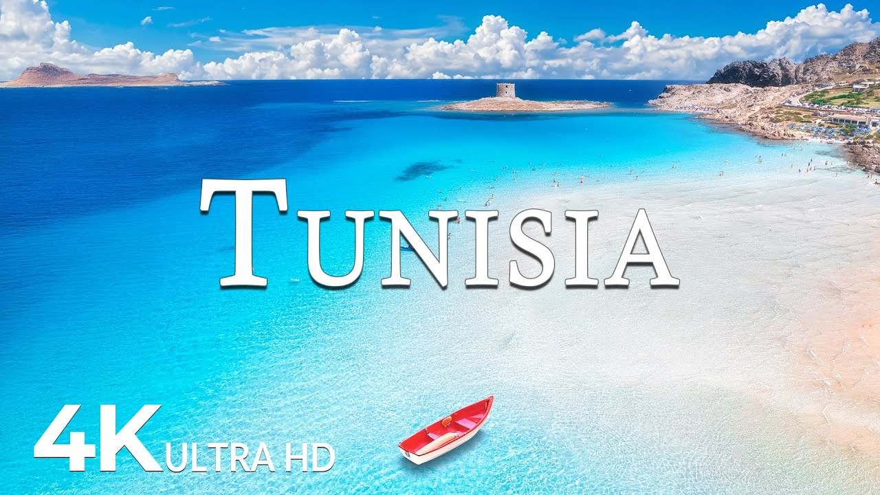 FLYING OVER TUNISIA (4K UHD) - Soothing Music Along With Beautiful Nature Video - 4K Video ULTRA HD