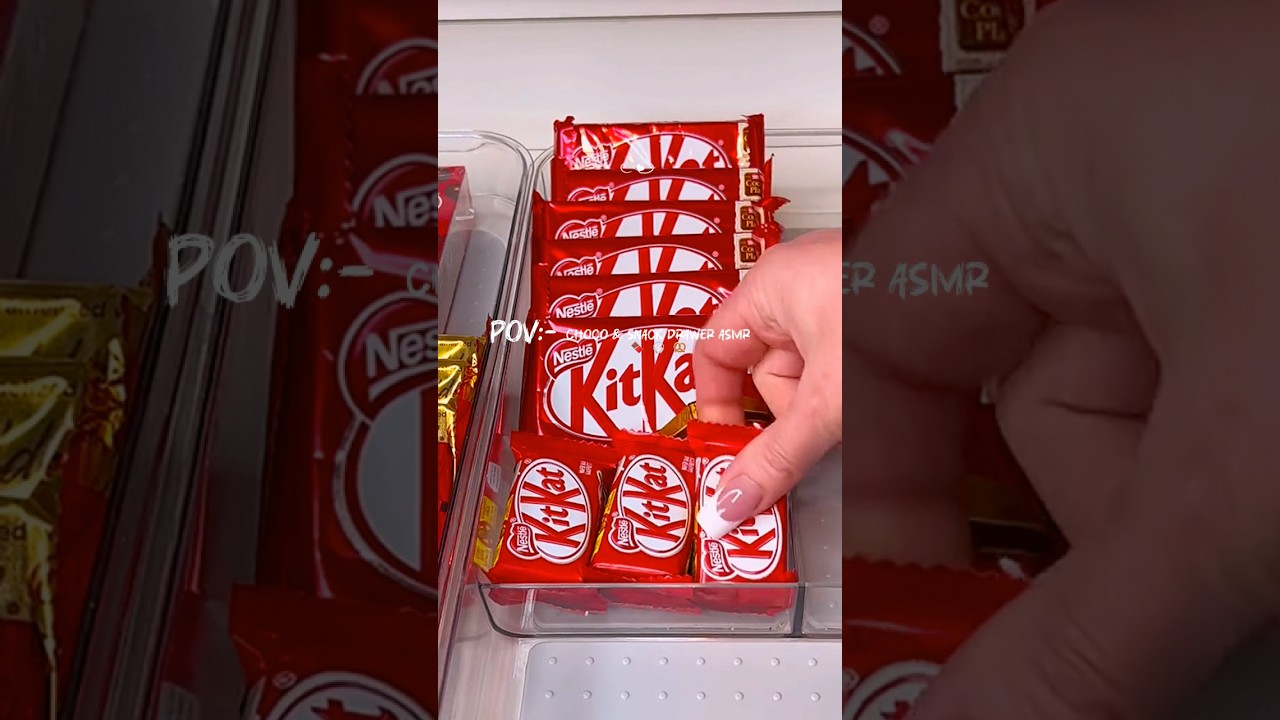 Choco + snacks drawer restocks! 🍫🍬🍥 #asmr #chocolate #snacks #restock #asmrsounds #satisfying